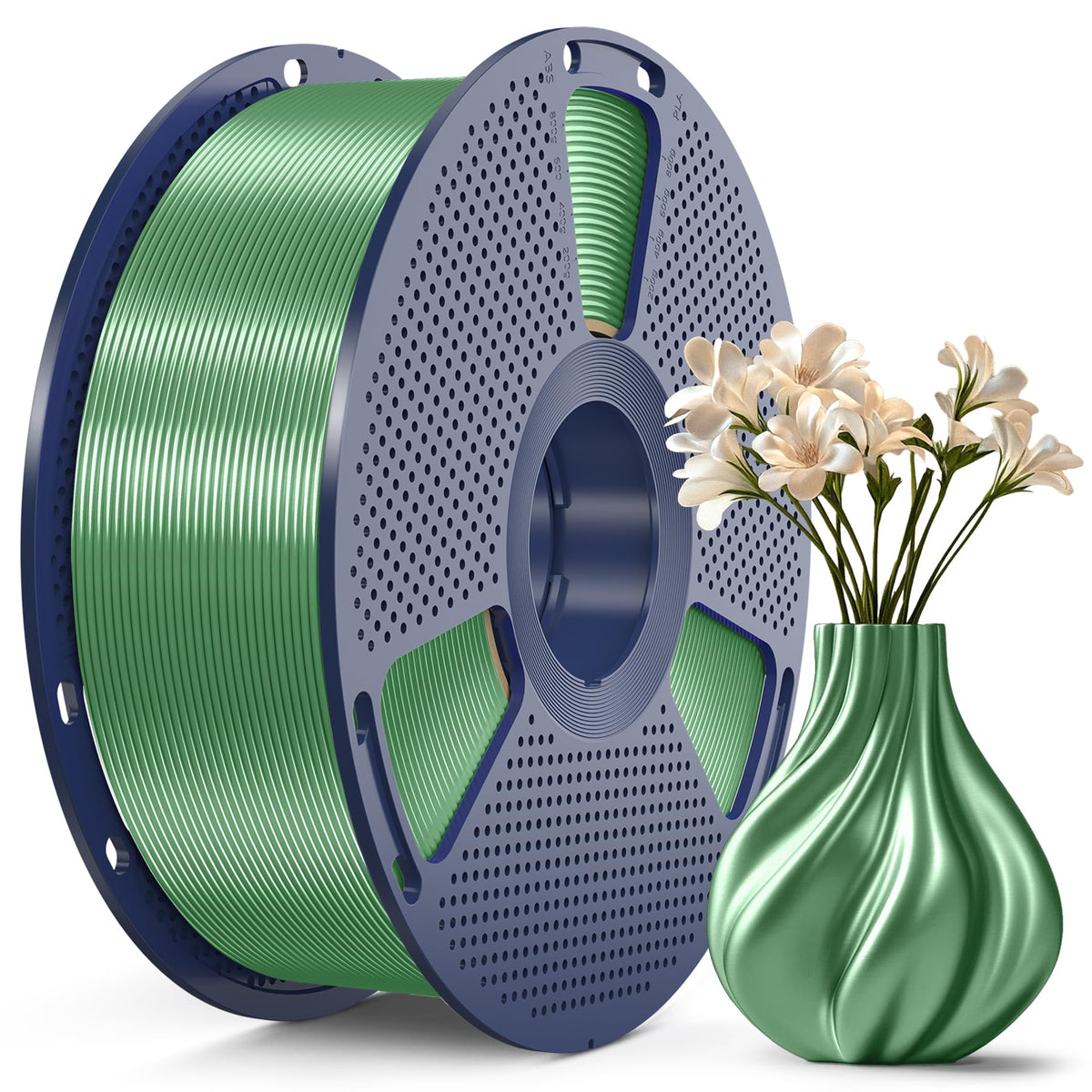 SUNLU Silk PLA+ Filament, Shiny Metallic Silk 3D Filament 1.75mm