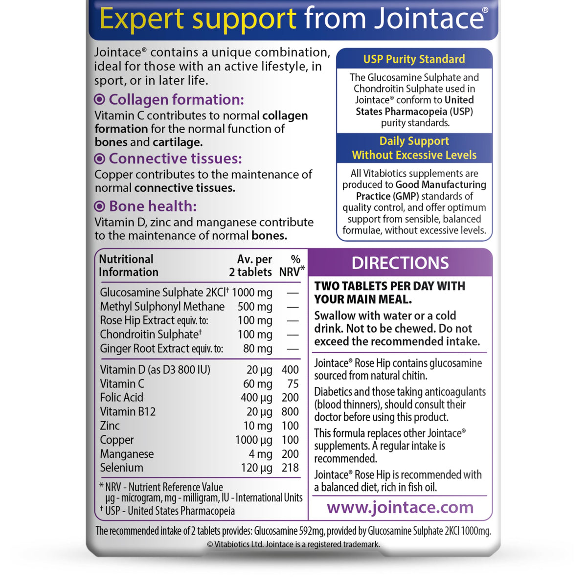 Jointace Collagen - Advanced Joints & Cartilage Support - Includes Collagen, Glucosamine & Chondroitin & Ginger