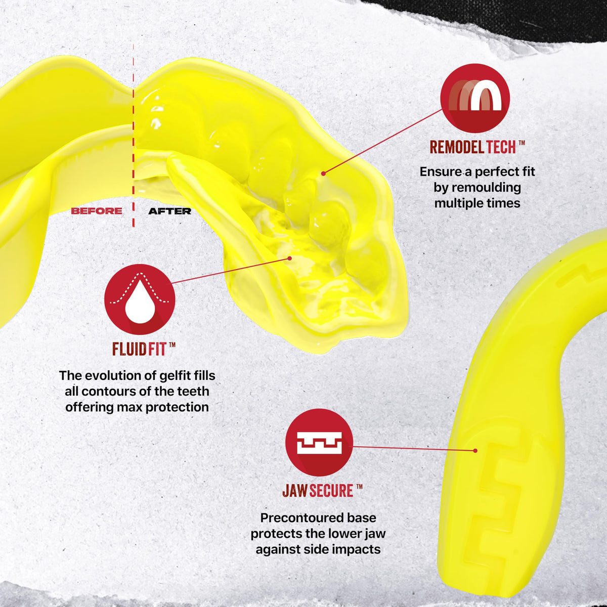 SAFEJAWZ Mouth Guard, Slim Fit Gum Shield for Adult & Junior with Case