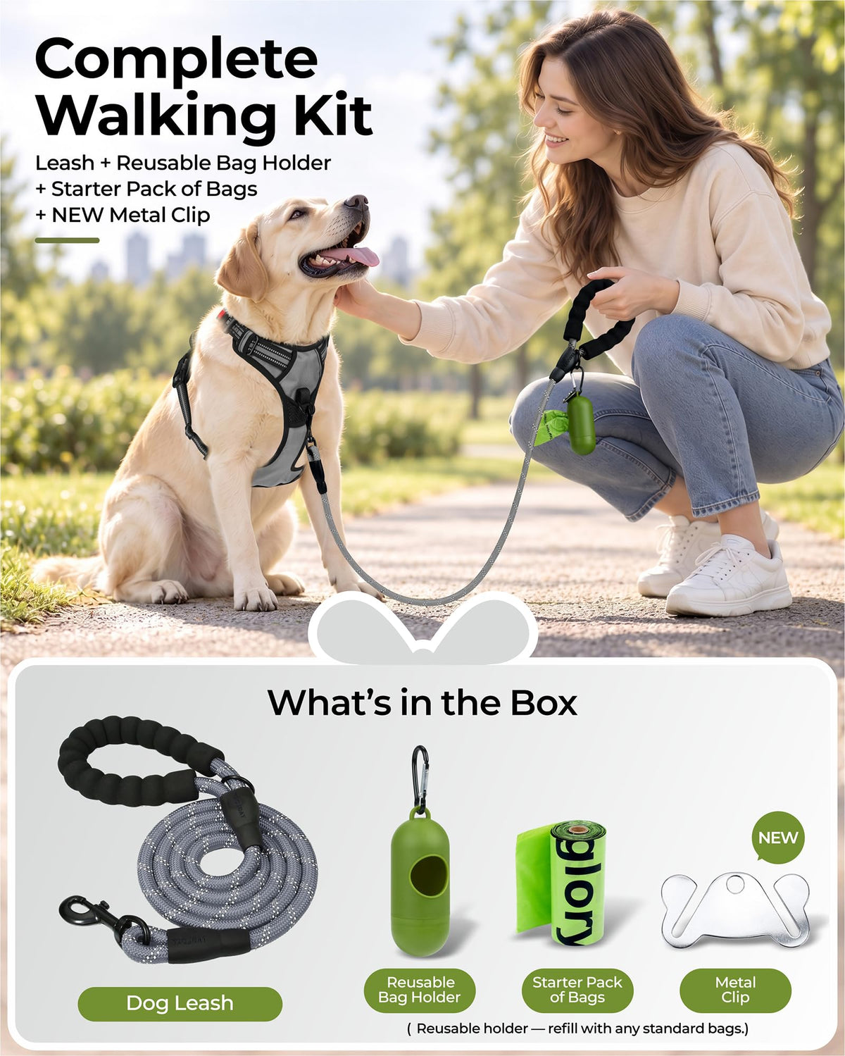 Taglory Rope Dog Lead with Soft Padded Handle – Reflective Rock Climbing Rope Lead for Small and Medium Dogs 120 cm 1.0 cm Black