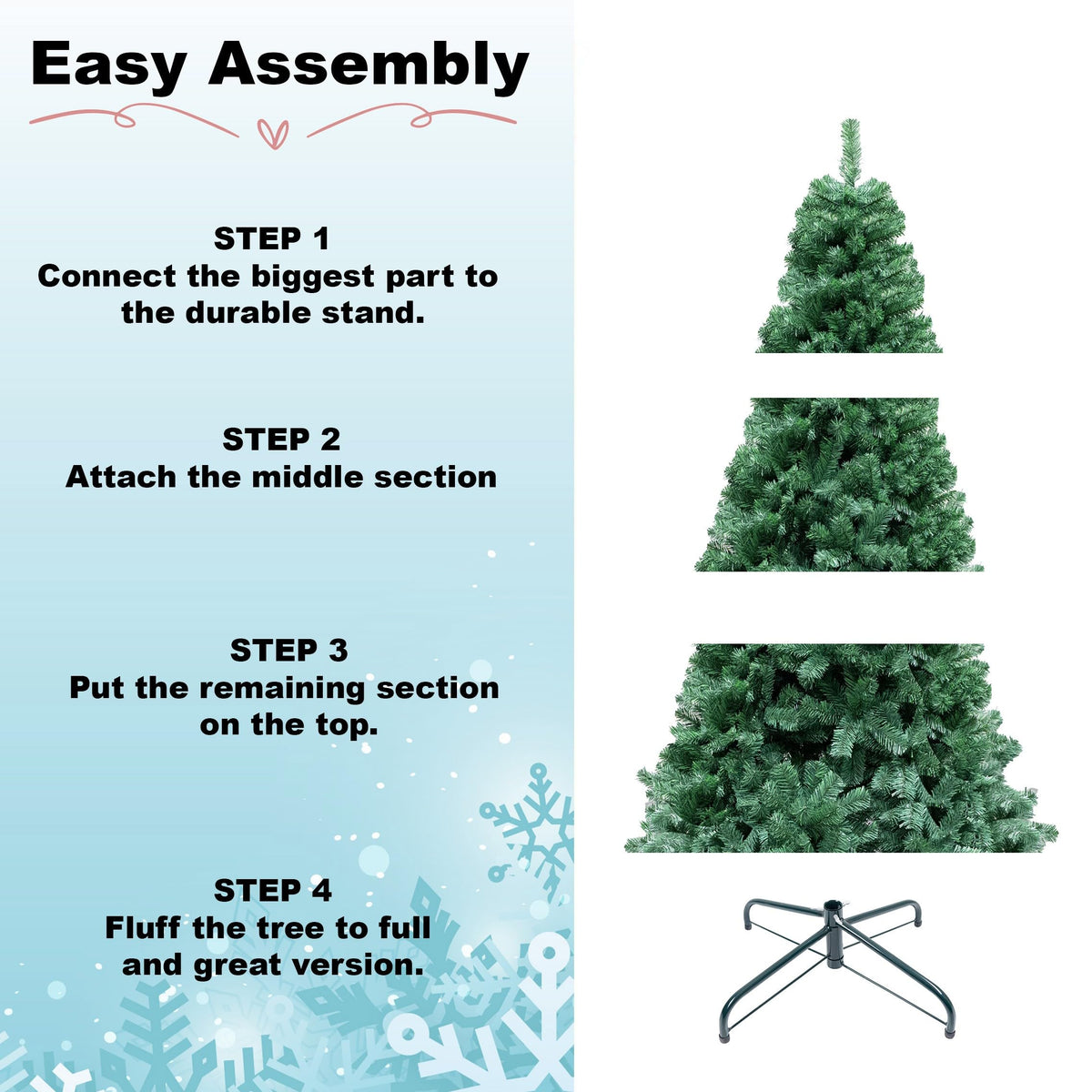 SHATCHI 6ft/1.8m Alaskan Pine Green Artificial Christmas Tree Bushy 550 Tips Xmas Home Decorationations Decorations
