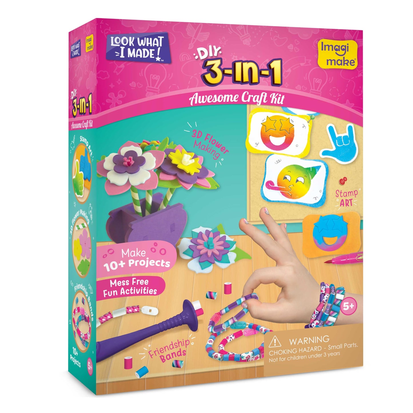 Imagimake Princess Craft Kit | 10 Mess-Free DIY Activities | Bracelet Making Kit, Unicorn Pouch, Butterfly Wands & More | Unicorn Gifts for Kids | Gifts for Girls & Boys 5,6,7,8,9,10,11,12 Years Old