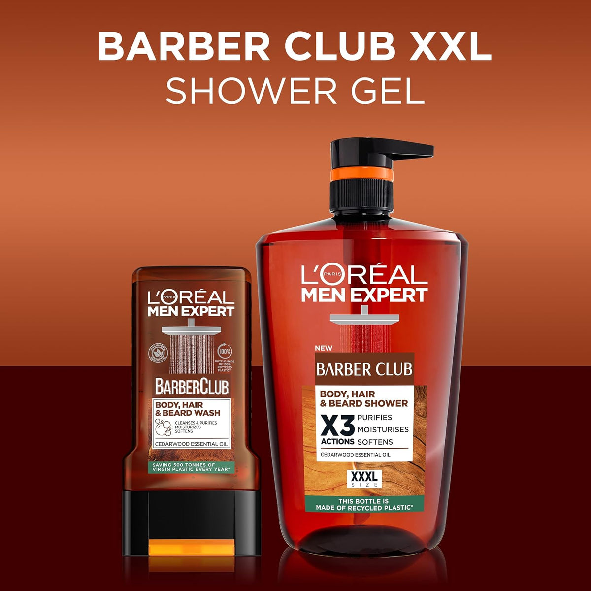 L'Oréal Paris Men Expert Shower Gel Barber Club Body Wash XXXL 1L Pump
