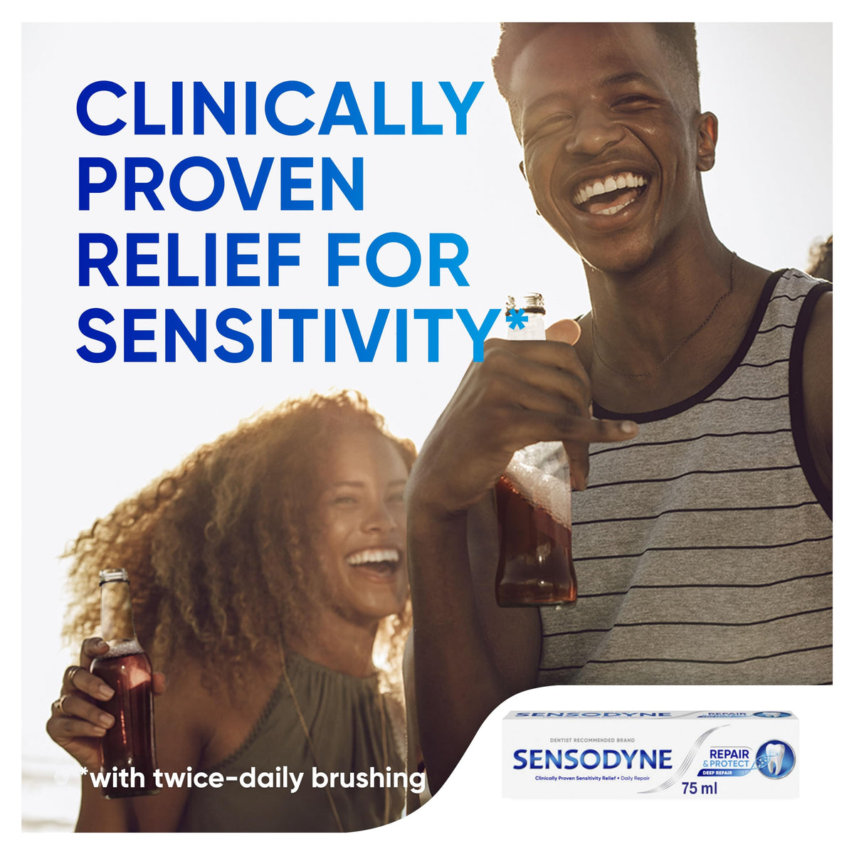 Sensodyne Repair & Protect Original Toothpaste, Sensitive Teeth, Mint, 75 ml