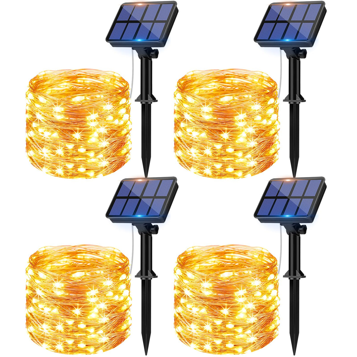 litogo 120 LED Solar String Lights Outdoor, 12M/40Ft 8 Modes Solars Garden Lights Waterproof Copper Wire Decorative Solar Fairy Lights for Patio, Gate, Yard, Trees, BBQ, Wedding, Party