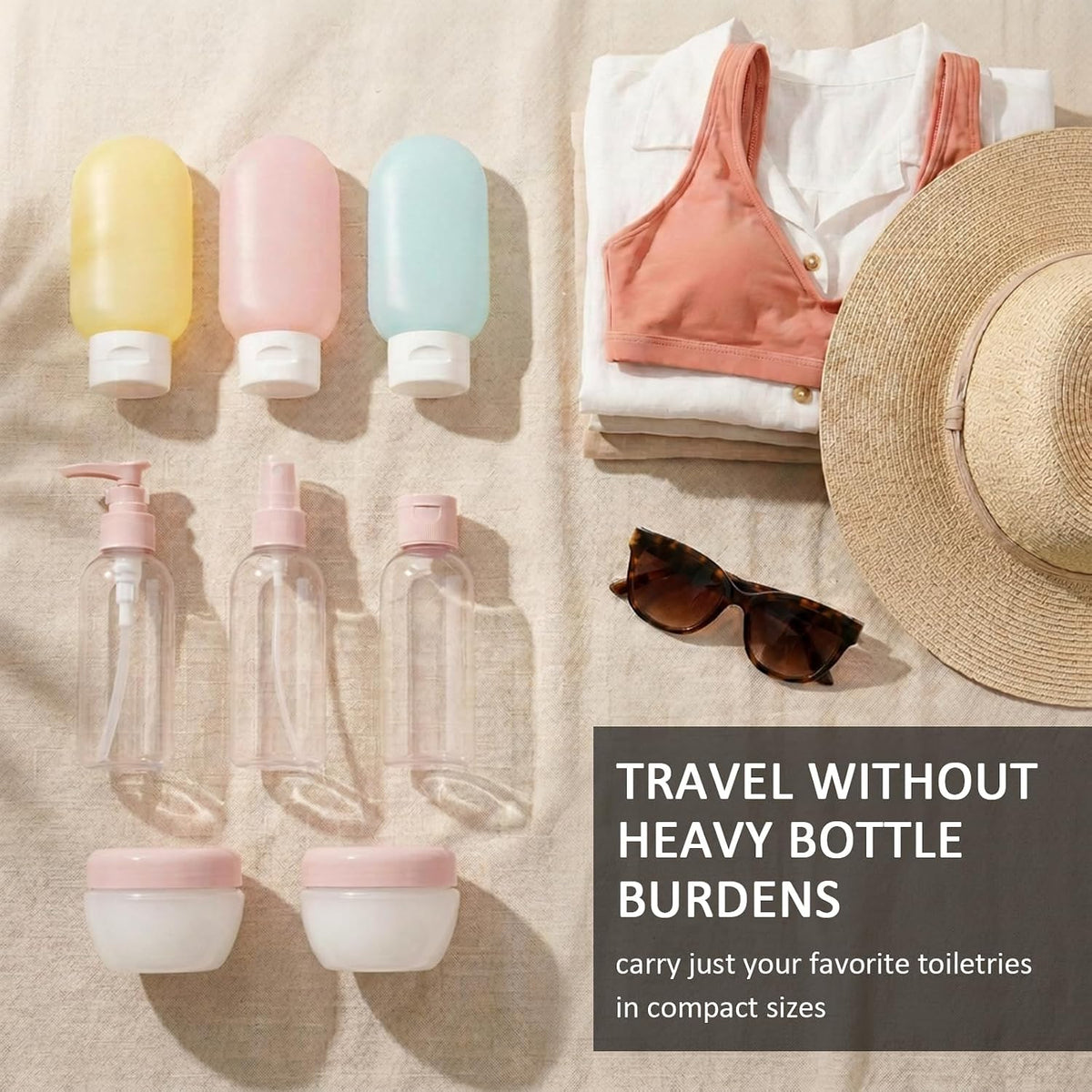 Travel Bottles for Toiletries, CAA Approved 11 PCS Travel Bottles Kit