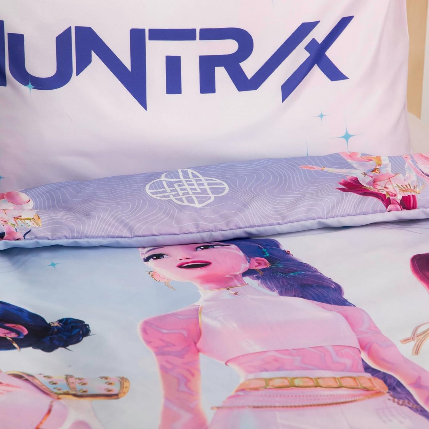 K Pop Demon Hunters Officially Licensed Single Duvet Cover Set | Soundtrack Design Reversible 2 Sided Bedding Including Matching Pillow Case | Perfect For Kids Bedroom | Polyester