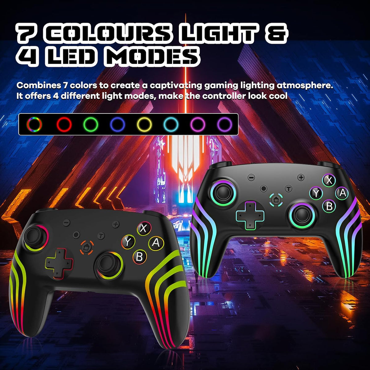 MYSTILUCK Wireless Pro Controller for Switch, Switch 2, Lite, OLED, PC