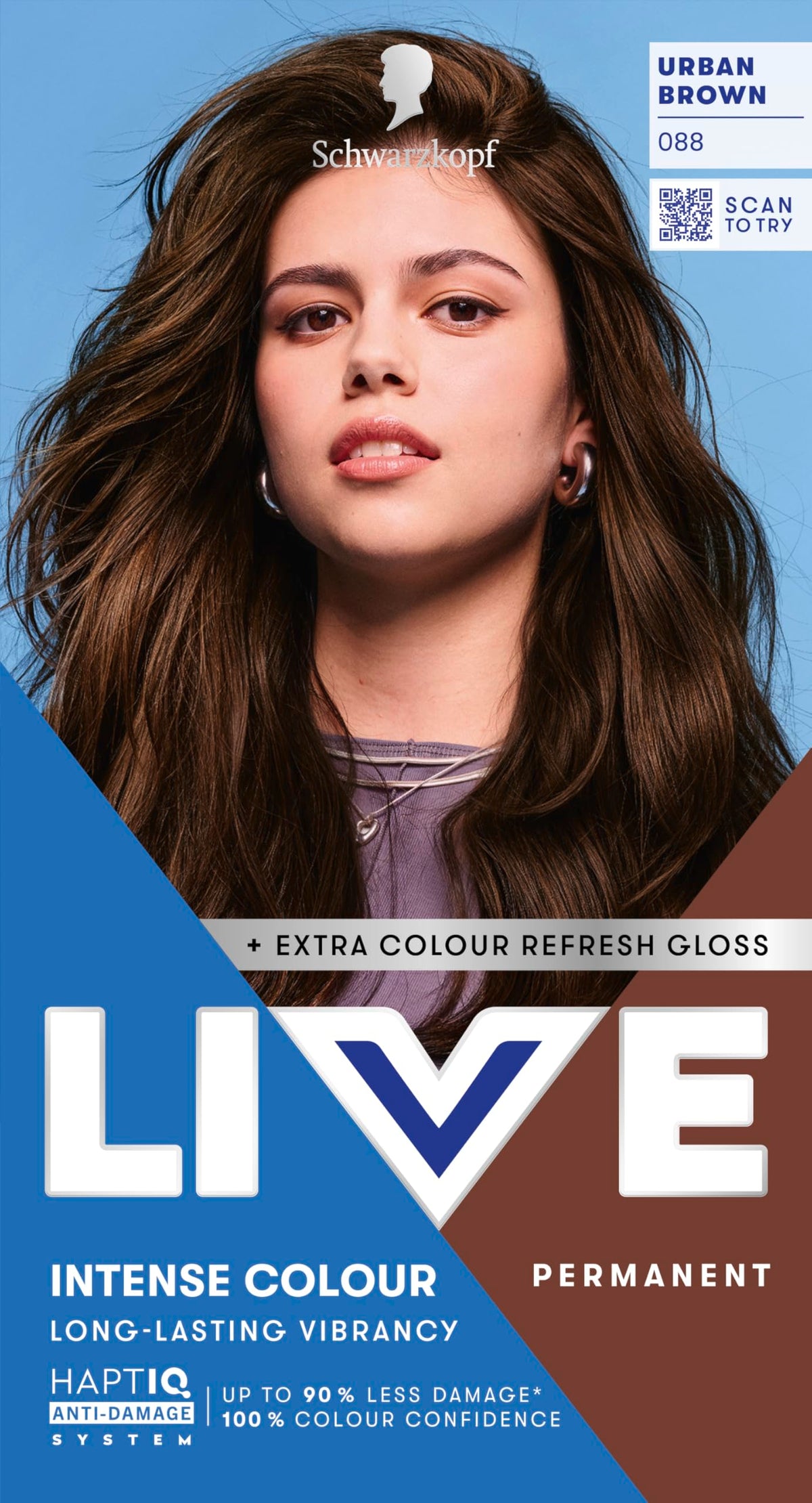 Schwarzkopf LIVE Intense Colour Hair Dye, 099 Deep Black