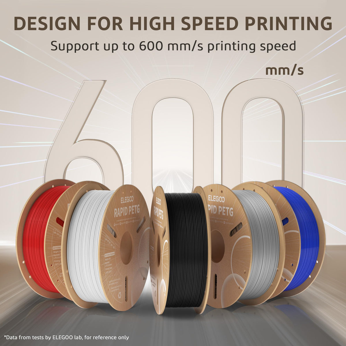 ELEGOO Rapid PETG 3D Printer Filament 1.75mm Black 1KG