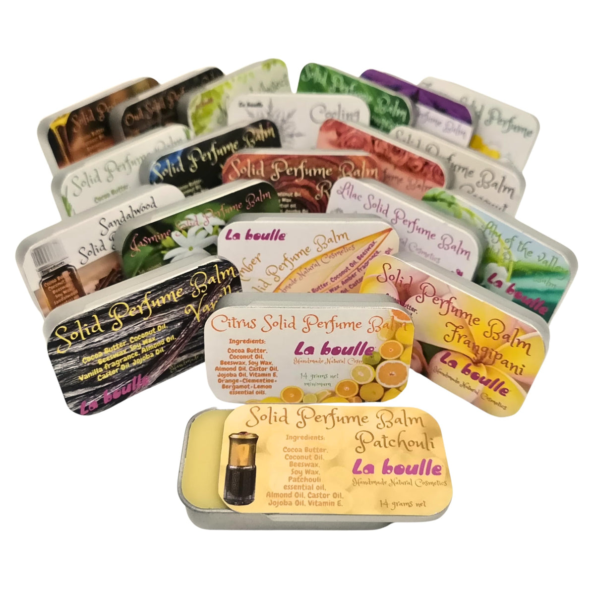 Sandalwood Solid Natural Perfume Balm. For sensitive skin. Handmade in UK.