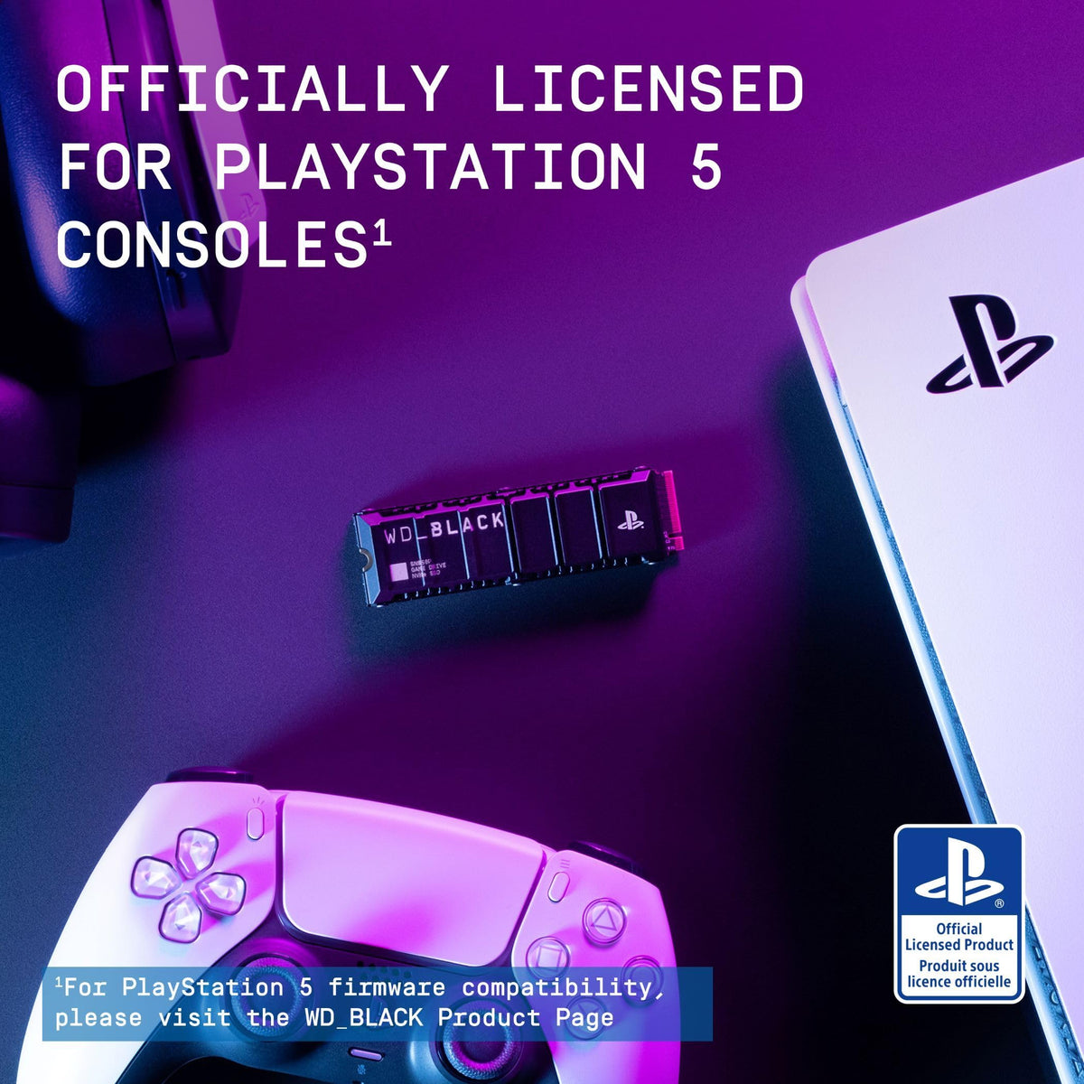 WD BLACK SN850P 2TB PS5 SSD (Officially Licensed for PlayStation 5, Read Speeds Up to 7300 MB/s, M.2 2280 PCIe NVMe, Exclusive Heatsink Design, Internal Gaming SSD)
