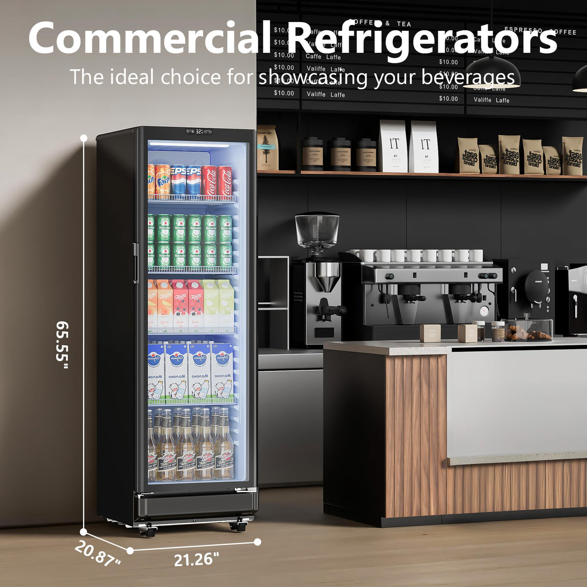 93L Under Counter Fridge, 38dB Ultra-Quiet Undercounter Mini Fridge, Black