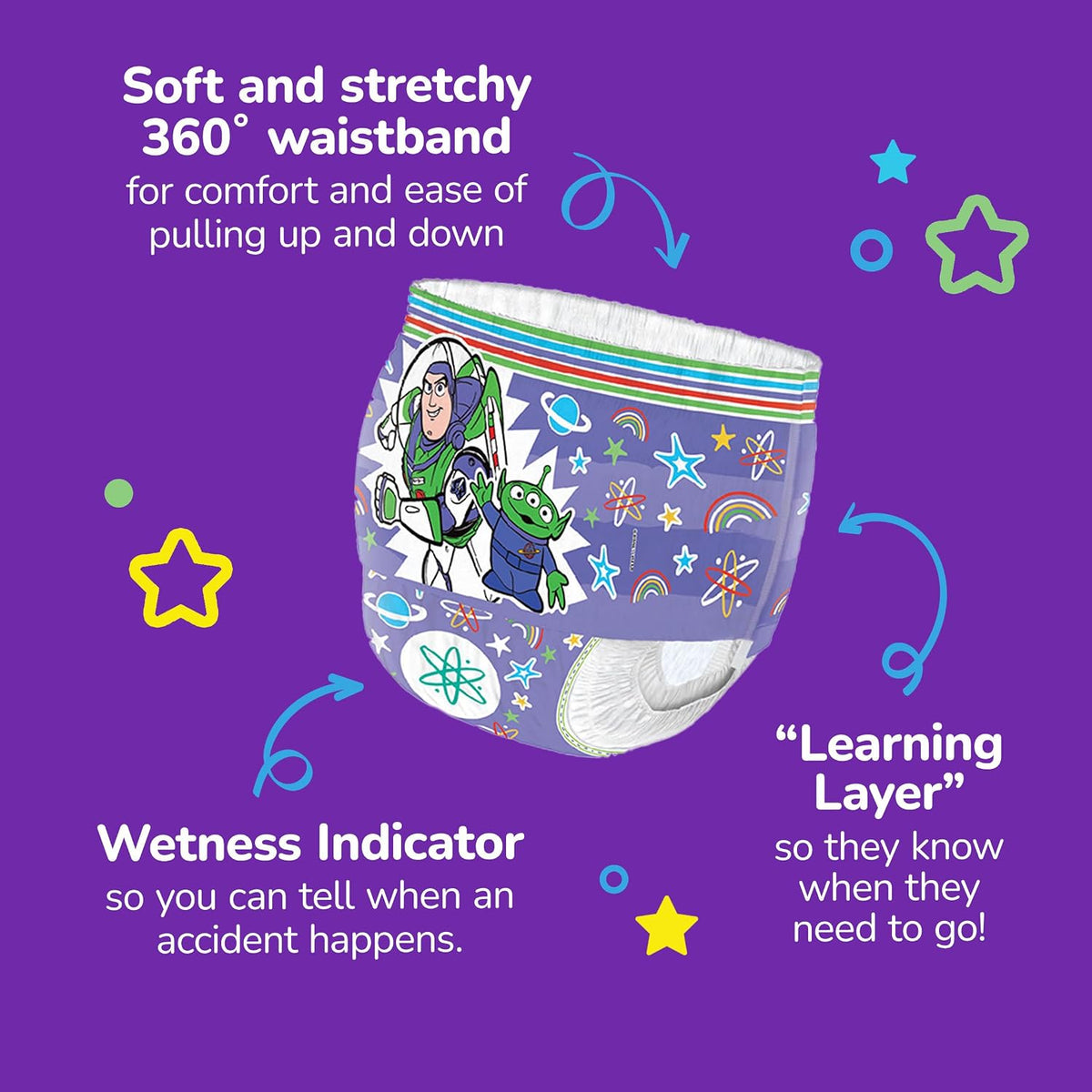 Huggies Pull-Ups, Trainers Night Nappy Pants for 2-4 Years - Size 6-7 Pull Up Nappies (36 Pants) - Extra Night Time Protection - Support for Consistent Potty Training Routines