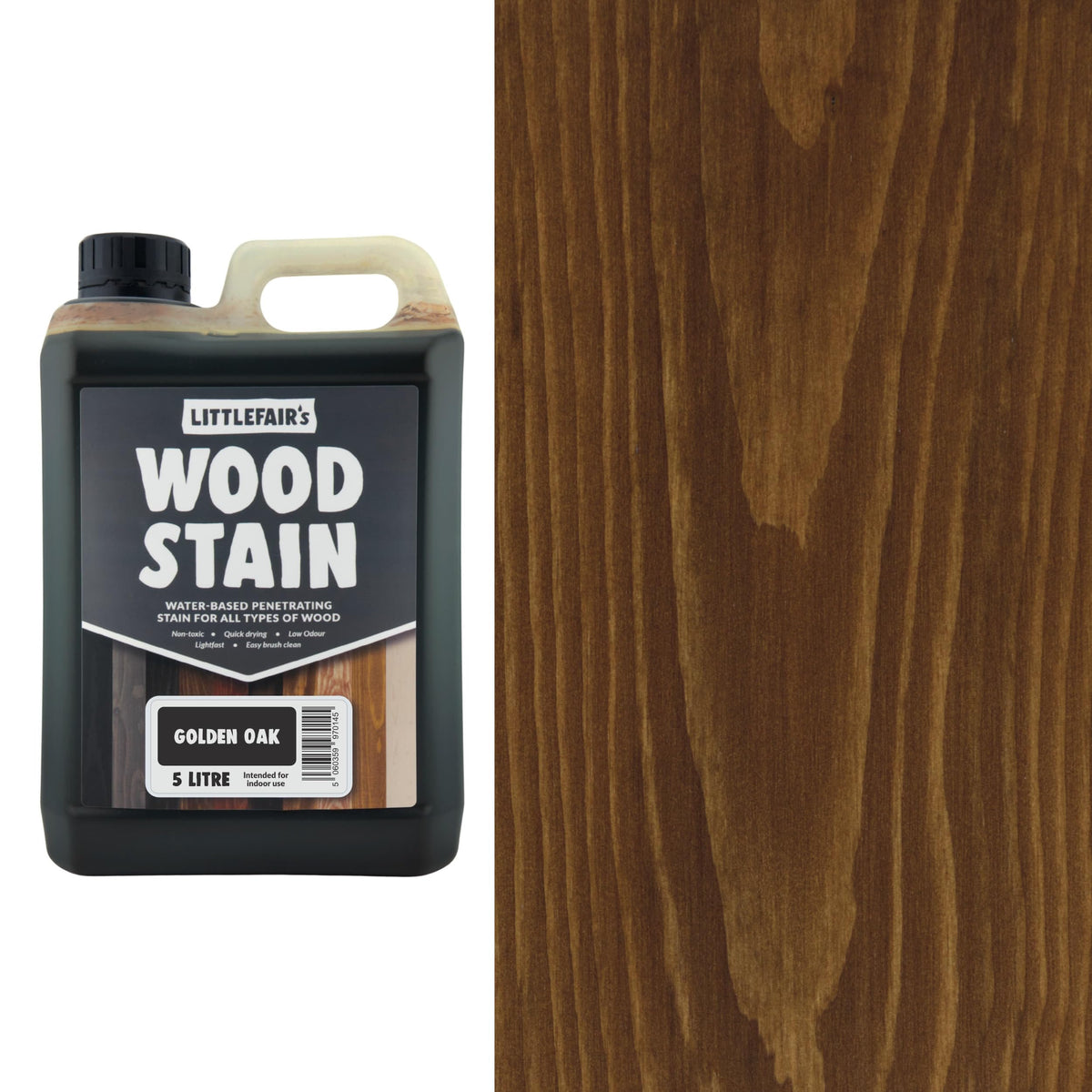 Littlefair's Wood Stain Water-Based - (Very Red Mahogany) – Non-Toxic, Eco-Friendly & Quick Drying - Easy-to-Apply, Concentrated Formula for All Wood Types – 15ml Tester Pot