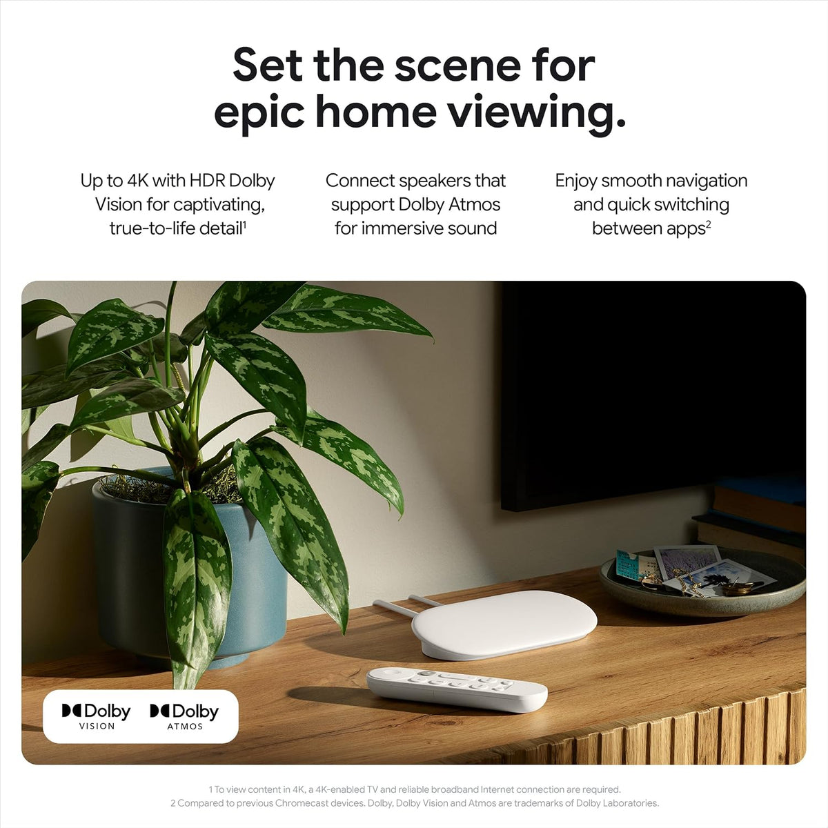 Google TV Streamer (4K) - Fast Streaming Entertainment With Voice Search Remote - Watch Movies, Shows, Live TV and Netflix in 4K HDR - Smart Home Control - 32 GB Storage - Porcelain
