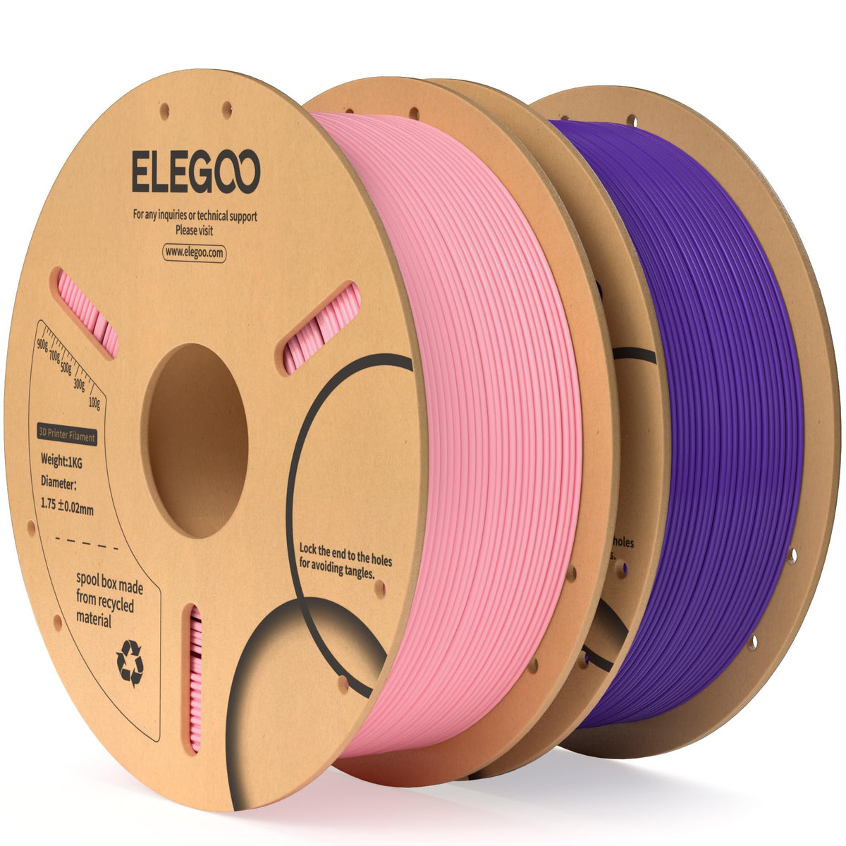 ELEGOO PLA Filament 1.75mm Black 1KG, 3D Filament Dimensional Accuracy +/- 0.02mm, 1kg Cardboard Spool(2.2lbs) 3D Printing Filament Fits for Most FDM 3D Printers
