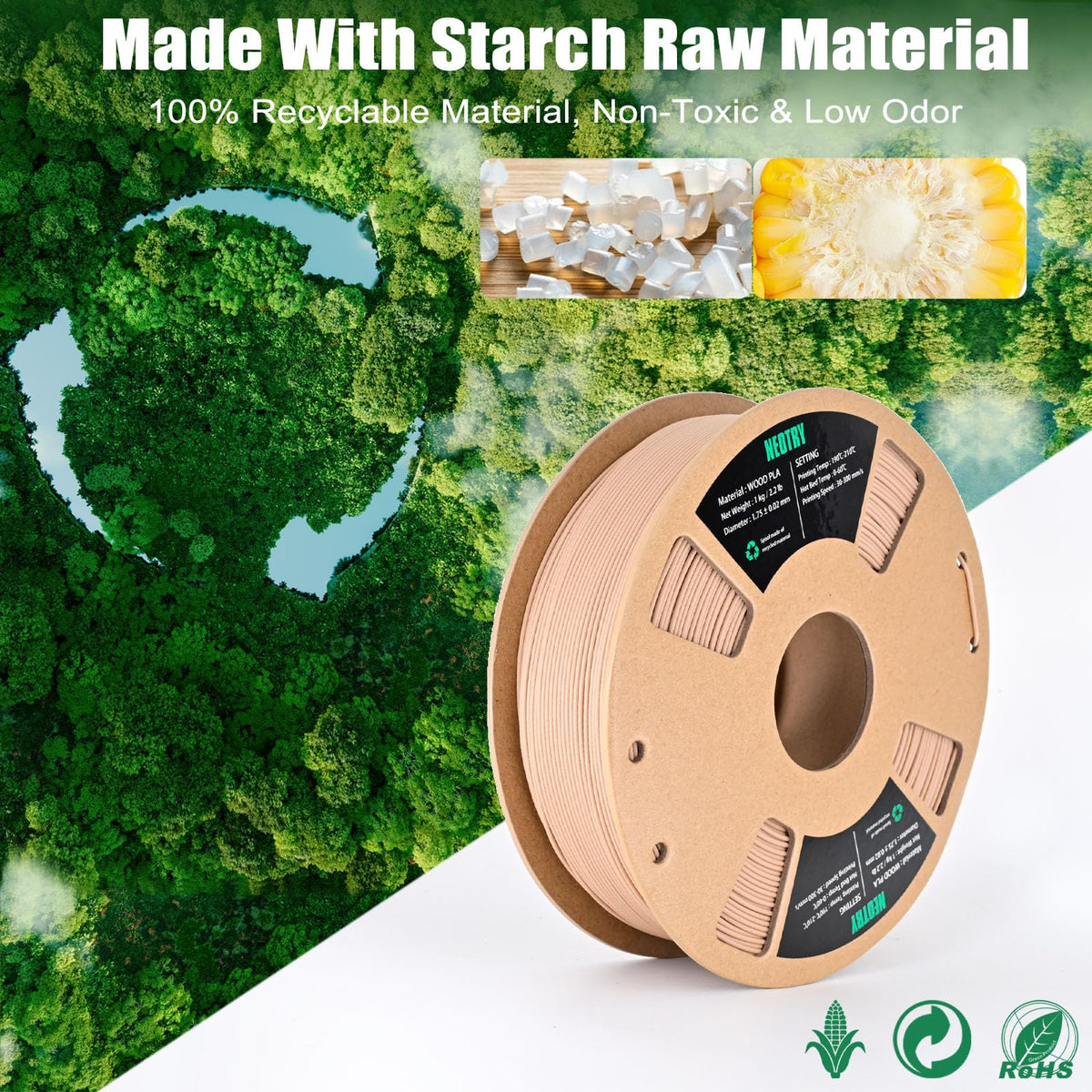 Silk Tri Colour PLA Filament 1.75mm 1kg, Multicolor 3D Printer Filament, Filament 3D Printing Materials for Most FDM 3D Printer, Silk PLA Red Yellow Blue, Rainbow PLA Filament 1.75mm ± 0.02
