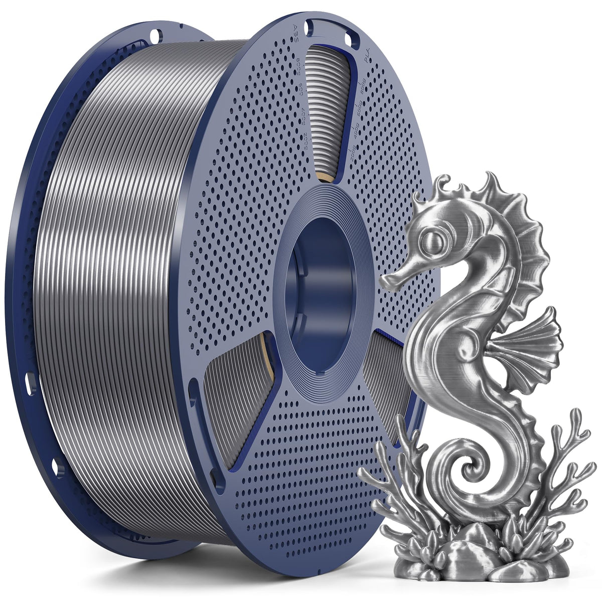 SUNLU 4KG Silk 2.0 PLA Filament 1.75, Gold+Silver+Titanium Steel+Copper Red