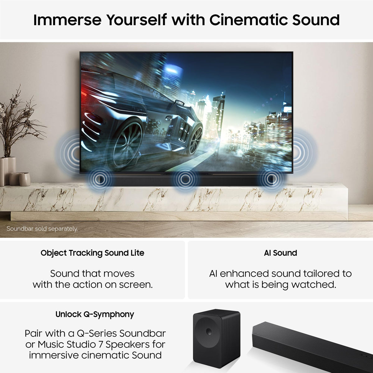 Samsung Smart TV 50-Inch U7020H Crystal UHD 4K TV, HDR10+, Motion Xcelerator, Dynamic Sound Pack, Gaming Hub, Knox Security, Vision AI Companion [2026]
