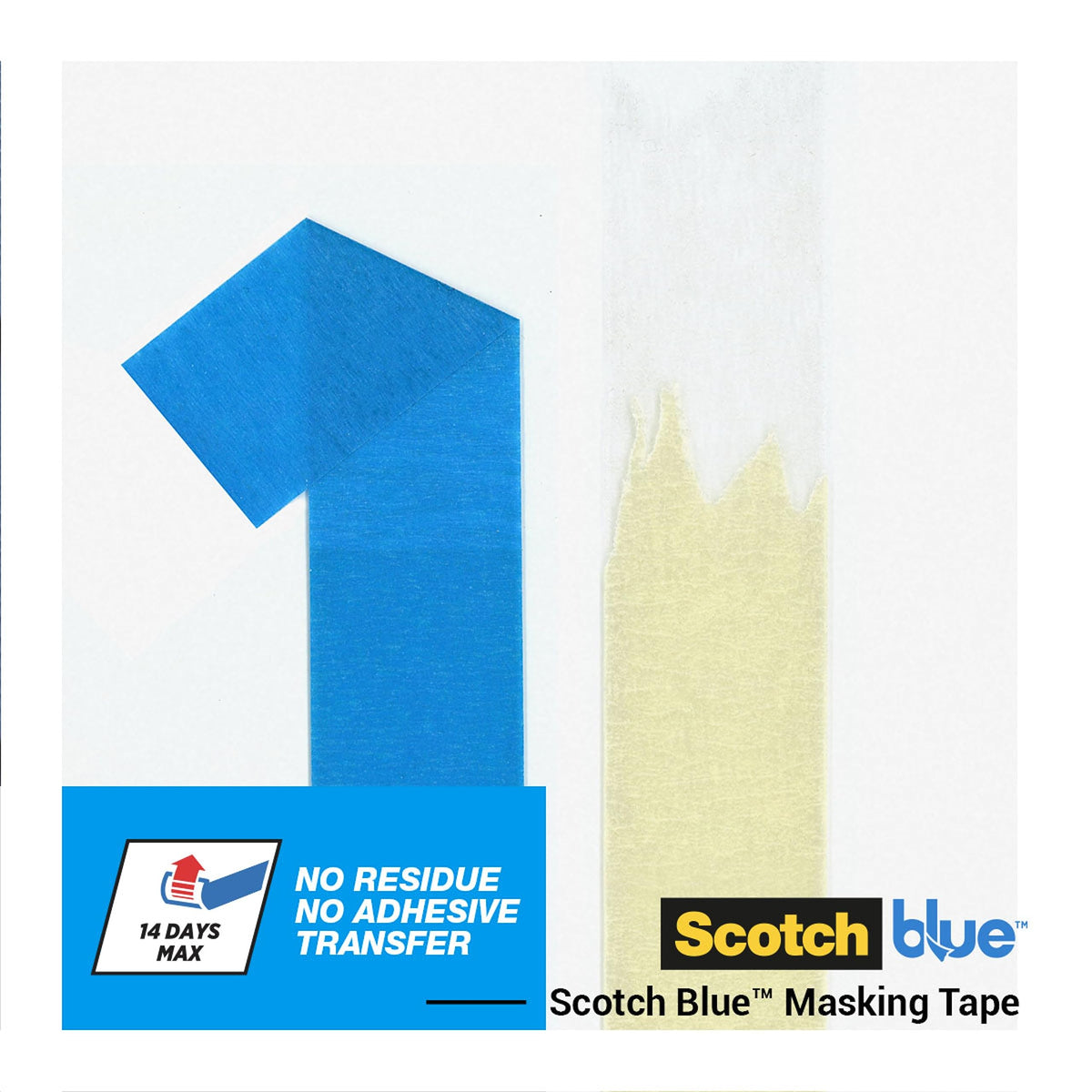 ScotchBlue Multi-Surface Premium Masking Tape, 24mm x 41m, 1 Roll/Pack - Scotch Adhesive Blue Painters Tape, For Painting and Decorating, Indoor & Outdoor, Sticks Well, 100% PEFC