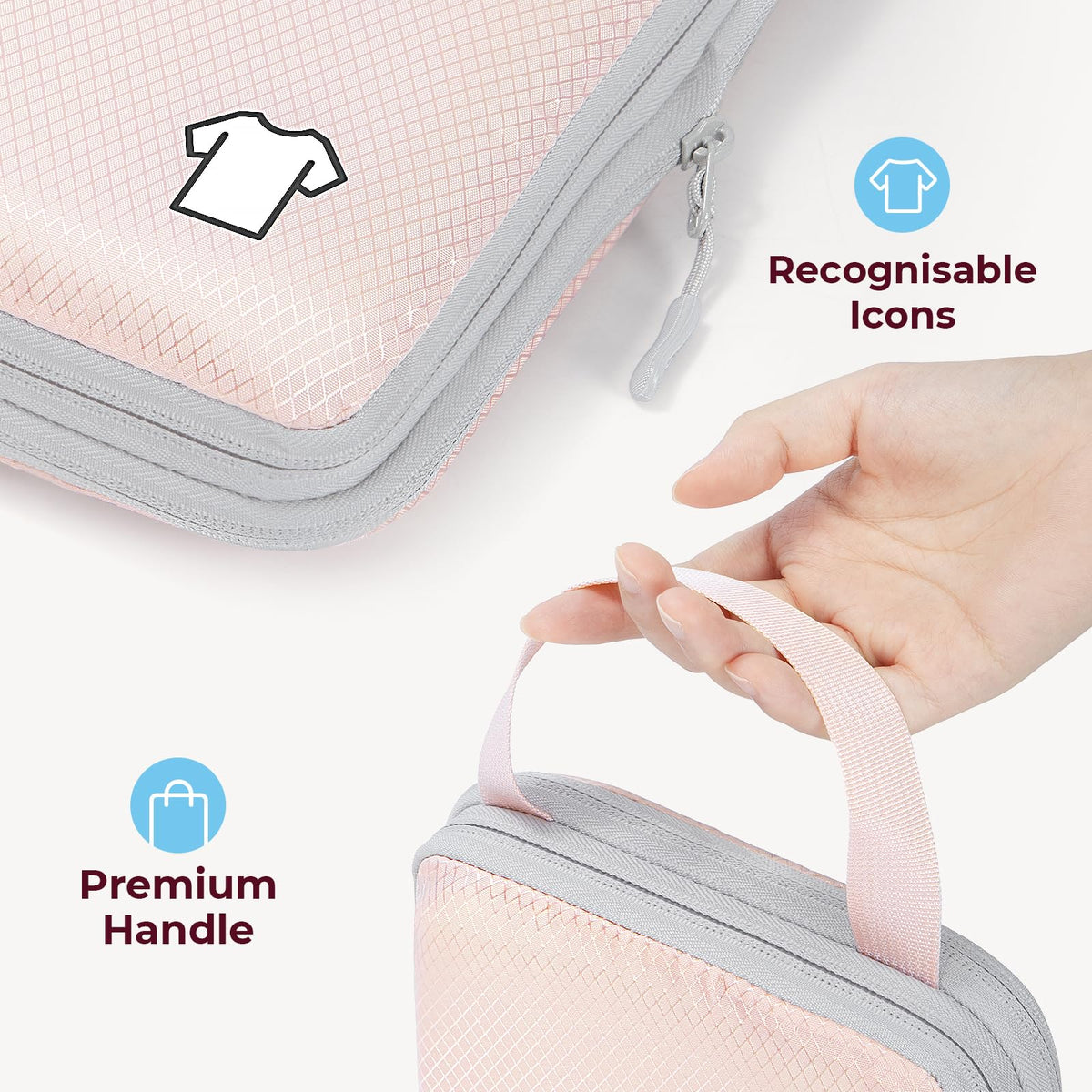 Samfolk Compression Packing Cubes for Suitcases Packing Cubes Compression Set Waterproof Suitcase Organiser Bags for Travel Suitcase Luggage Packing Organizer Bags Travel Essentials Black 8 Set