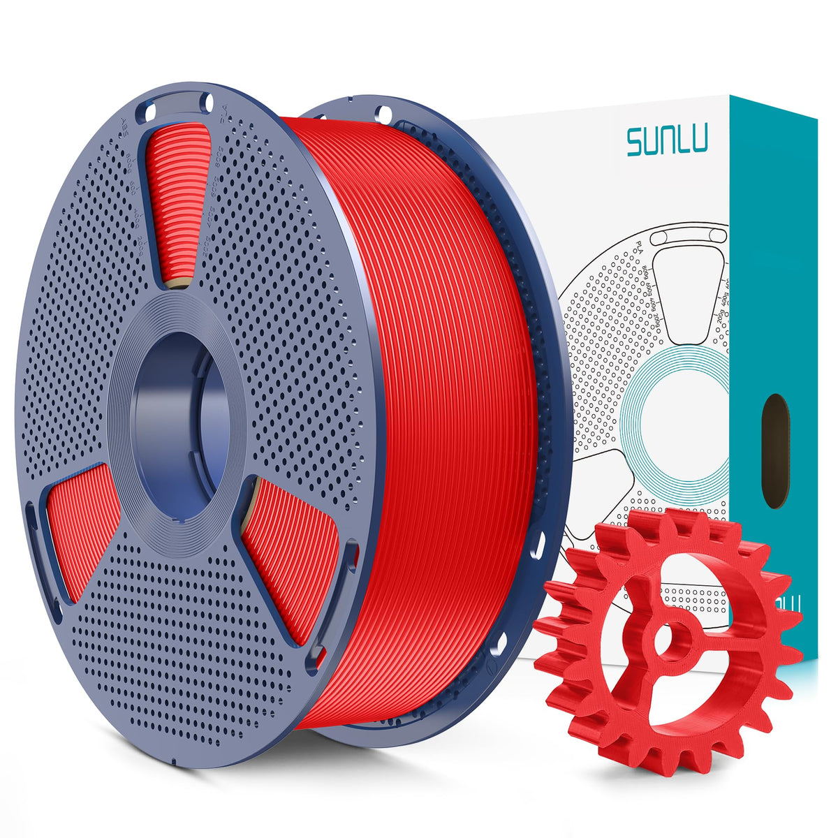 SUNLU Upgrade PLA+2.0 Filament, Next-Gen PLA+ 3D Printer Filament 1.75mm