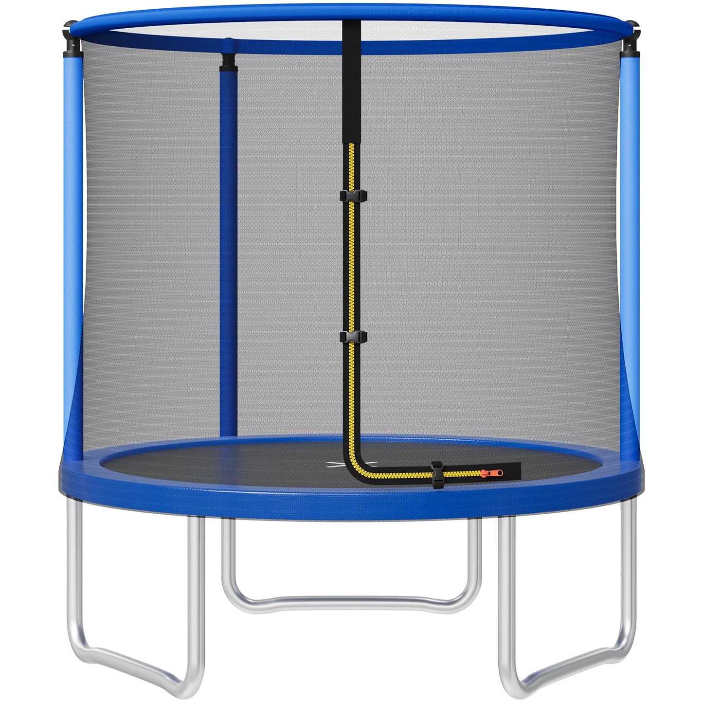 JUMMICO 12ft Outdoor Garden Trampoline with Safety Enclosure Net — 36 Galvanised Springs
