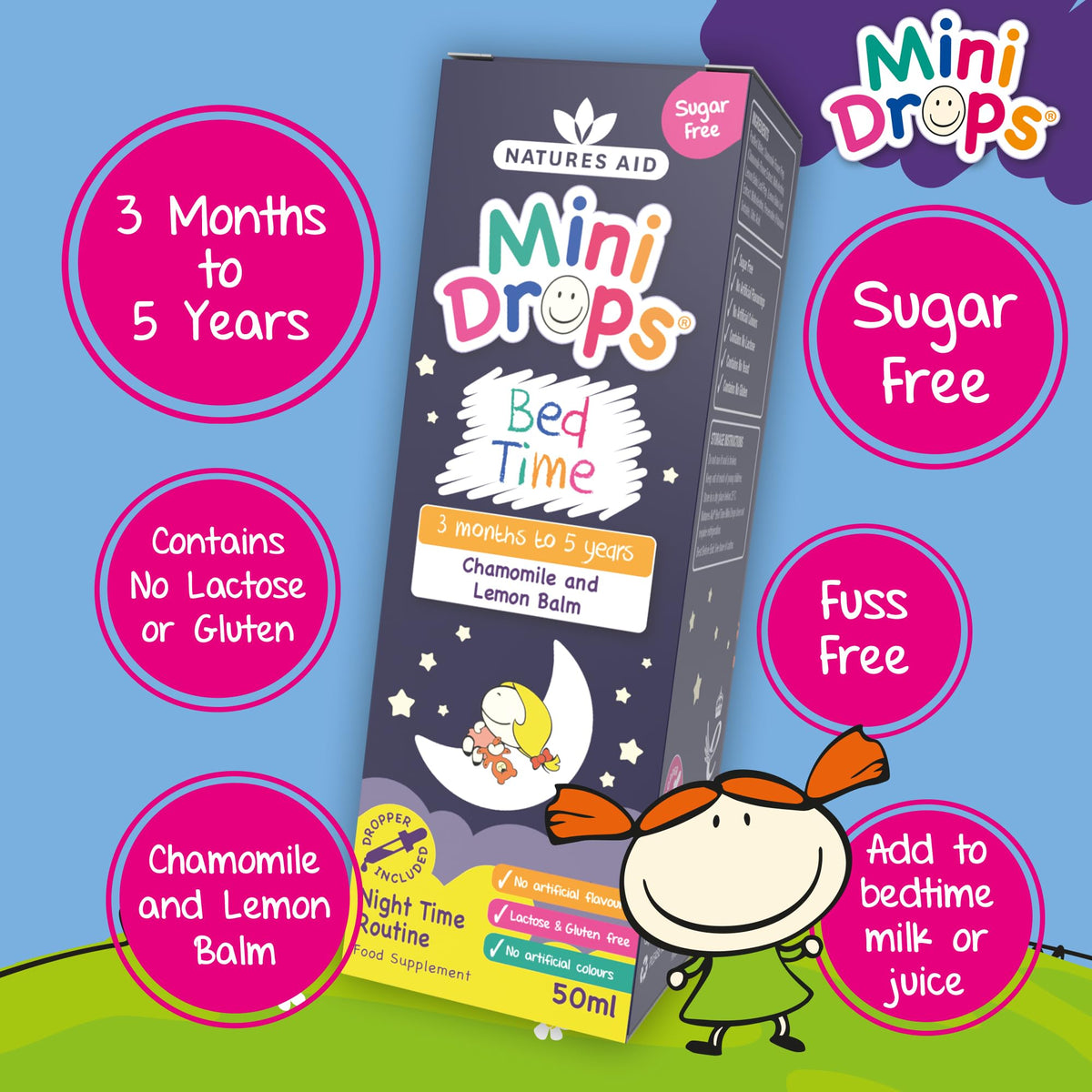 Natures Aid Mini Drops Multi-Vitamin for Babies, Kids & Children 50ml