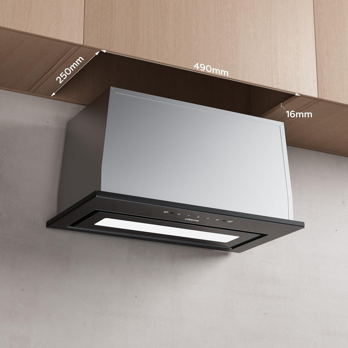 CIARRA 52cm Integrated Cooker Hood Black Wave/Touch Control CBCB5931B