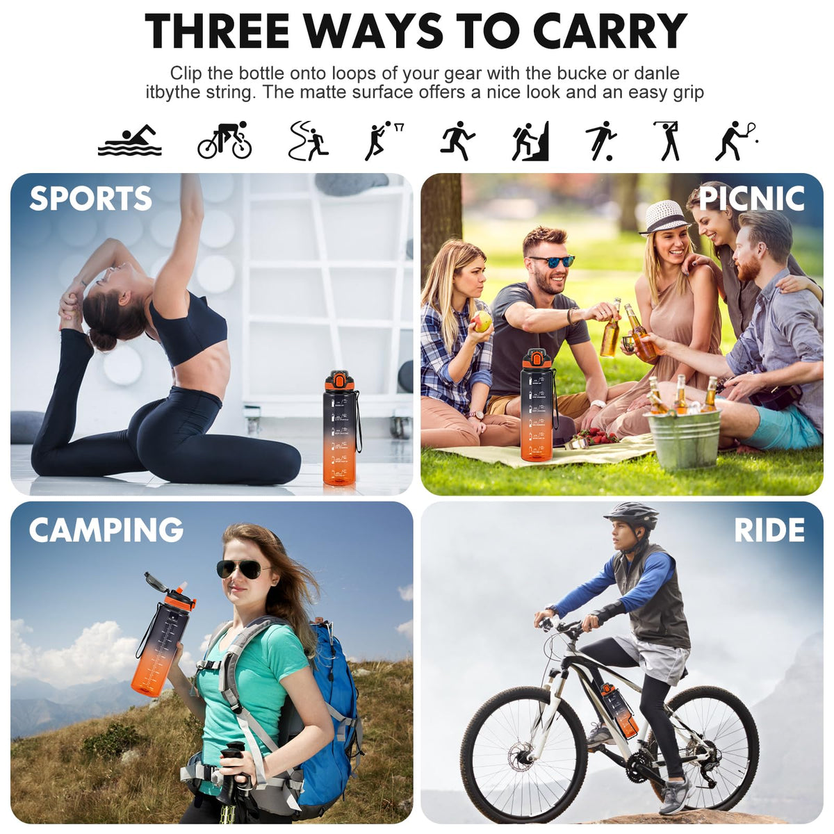 SEASEVEN Flat Water Bottle 750ML for Gym,School Office(Flat Pink)