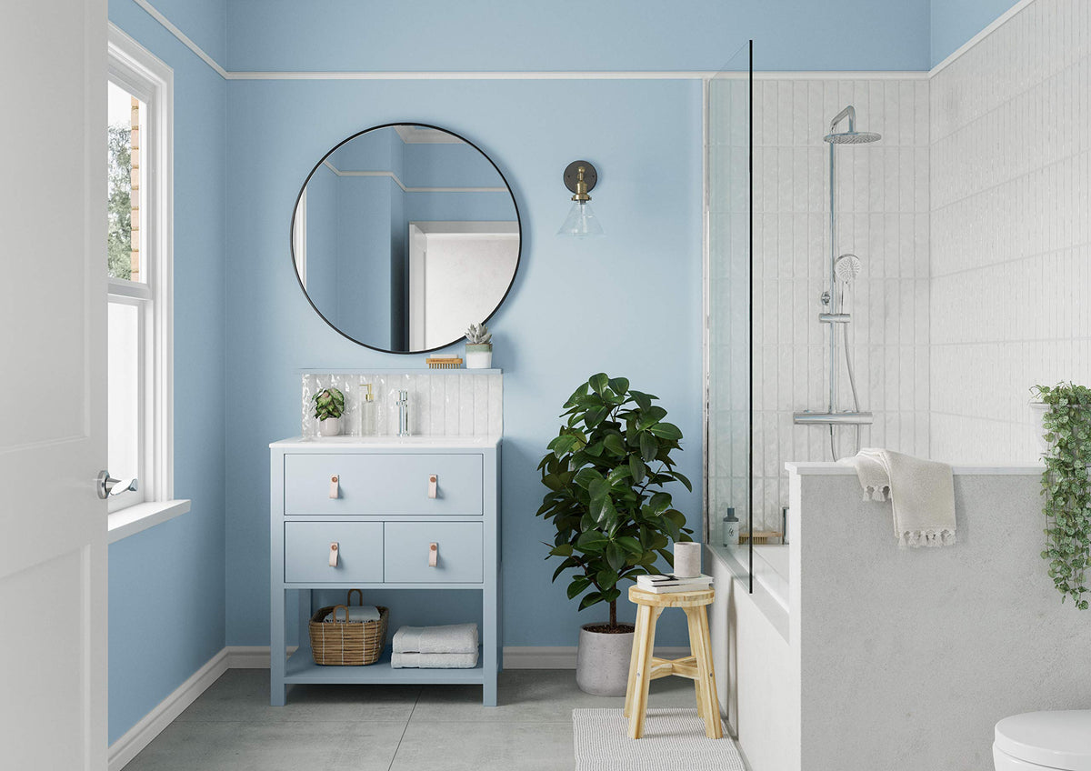 Dulux 5275836 Easycare Bathroom Soft Sheen Emulsion Paint For Walls And Ceilings - Mossy Stone 2.5L