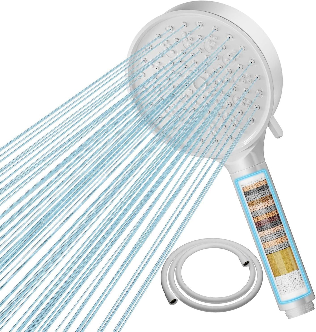 Cobbe Hard Water Filter Shower Head with 1.5m Hose and Holder