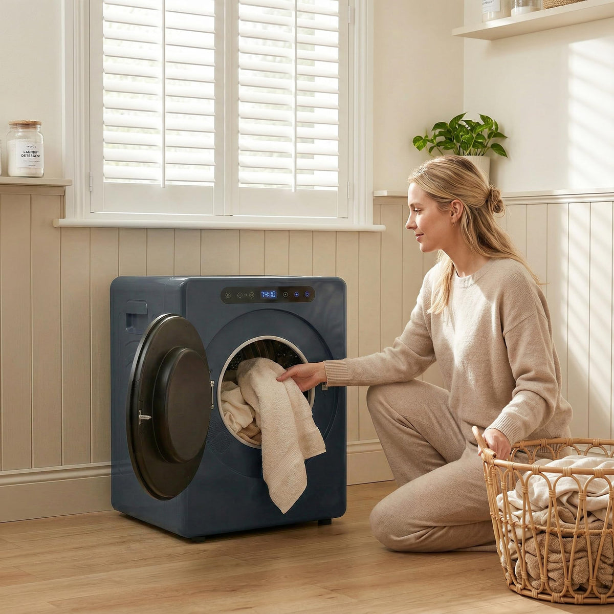 HOMCOM Vented Tumble Dryer 5kg Wet Laundry/3kg Dry Capacity 1000W Black