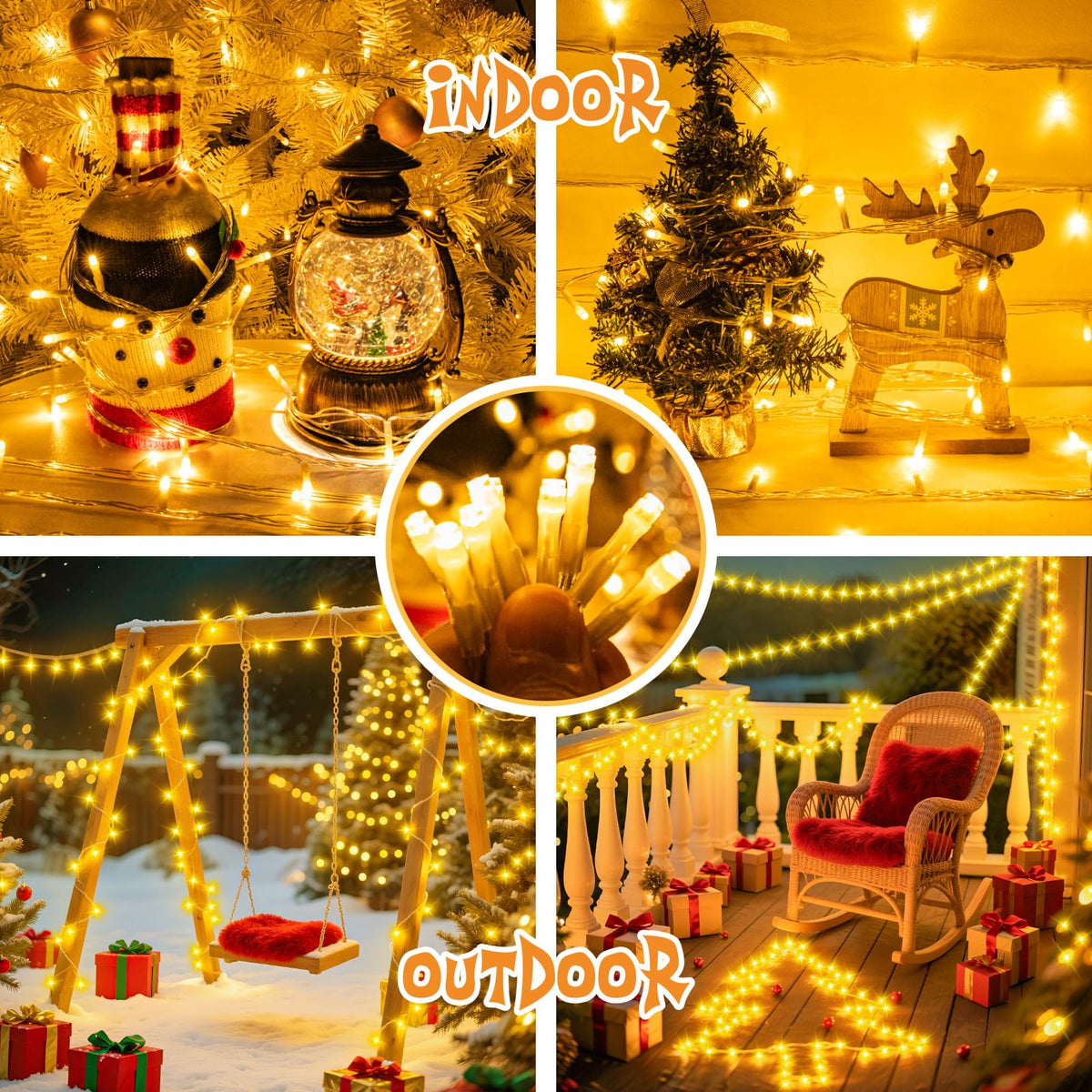 cshare Battery Fairy Lights, 2M 20 LED Fairy Lights Battery Operated with Timer, IP65 Waterproof String Lights for Jar Garden Camping Christmas Indoor Outdoor Decorations, Warm White