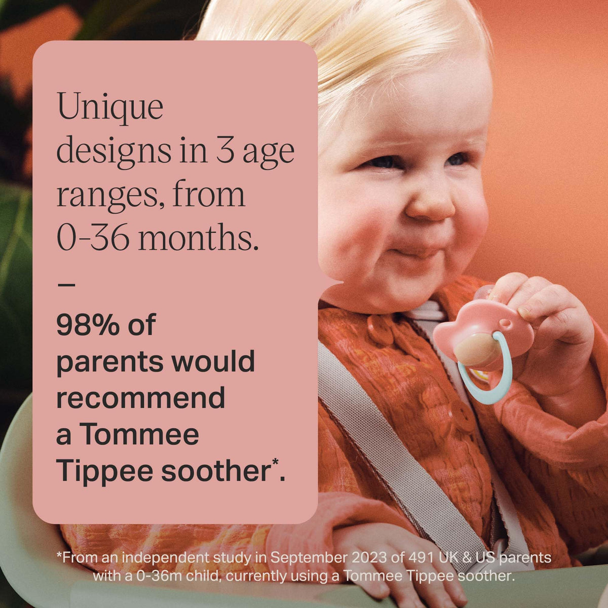 Tommee Tippee Ultimate Fit Orthodontic Dummy 6-18m Silicone Pack of 4