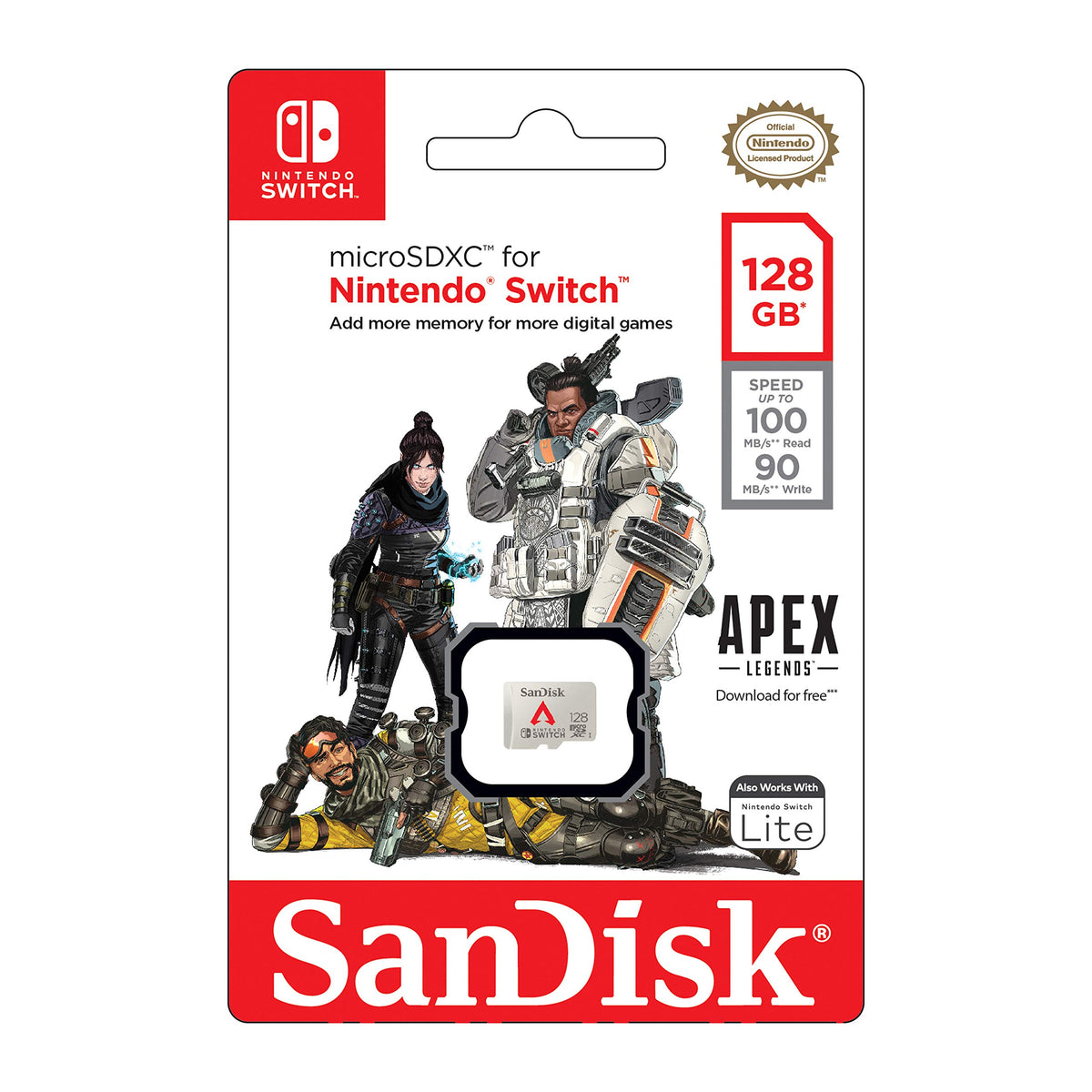 SANDISK microSD Card 128GB, Super Mario Super Mushroom Edition