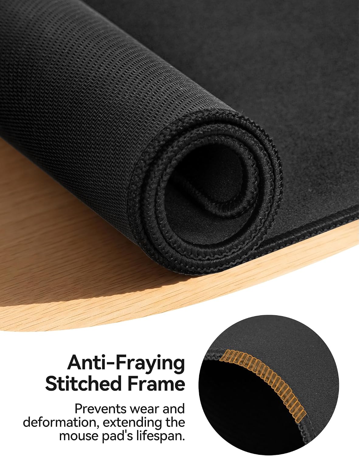 TECKNET Gaming Mouse Mat, 900x400x3mm Large Mouse Pad - Black