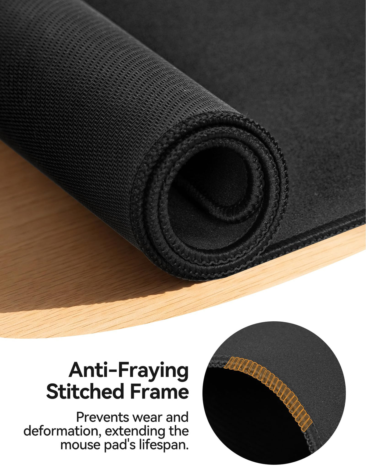 TECKNET Gaming Mouse Mat, 900x400x3mm Large Mouse Pad - Black