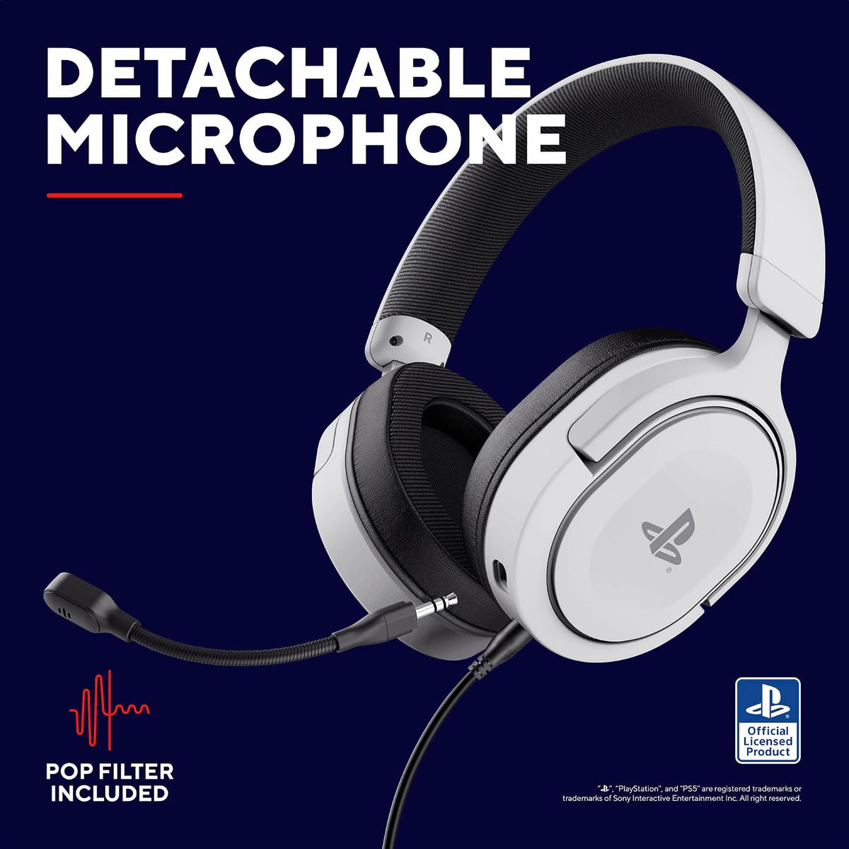 GXTrust Forta Gaming Headset Officially Licensed for PlayStation 5, White