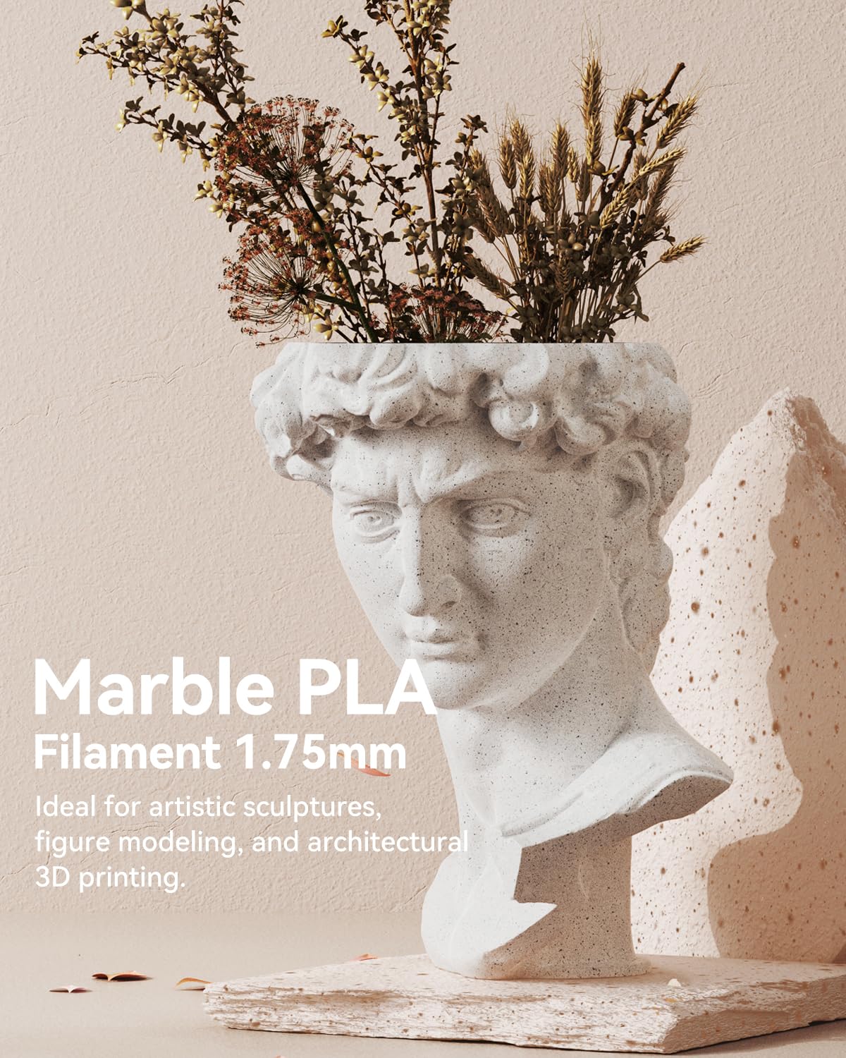 SUNLU 4KG Silk 2.0 PLA Filament 1.75, Gold+Silver+Titanium Steel+Copper Red