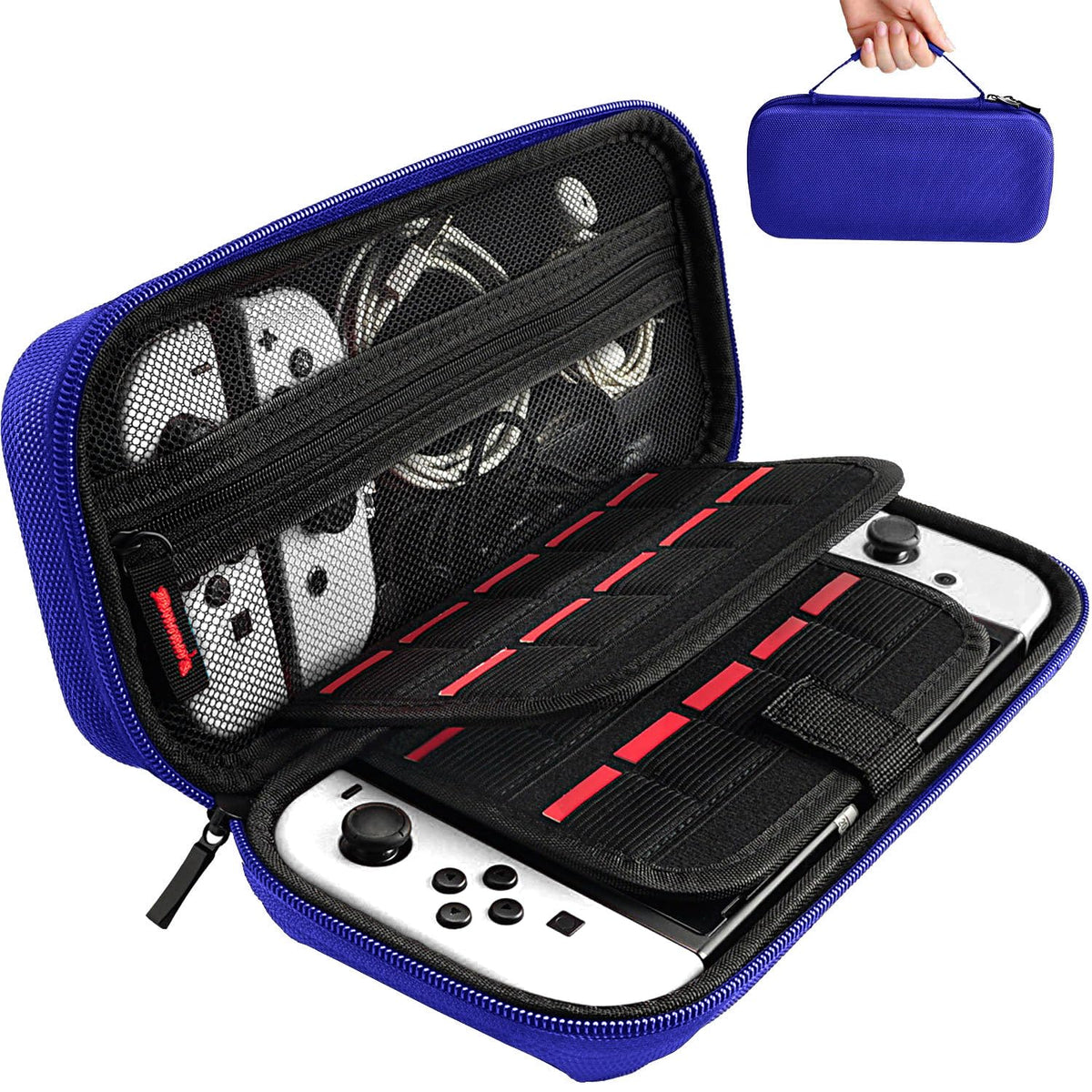 daydayup Switch 2 Carry Case Compatible with Nintendo Switch 2, with 24 Games Cartridges Protective Hard Shell Travel Carrying Case Pouch for Switch 2 Console & Accessories,Black