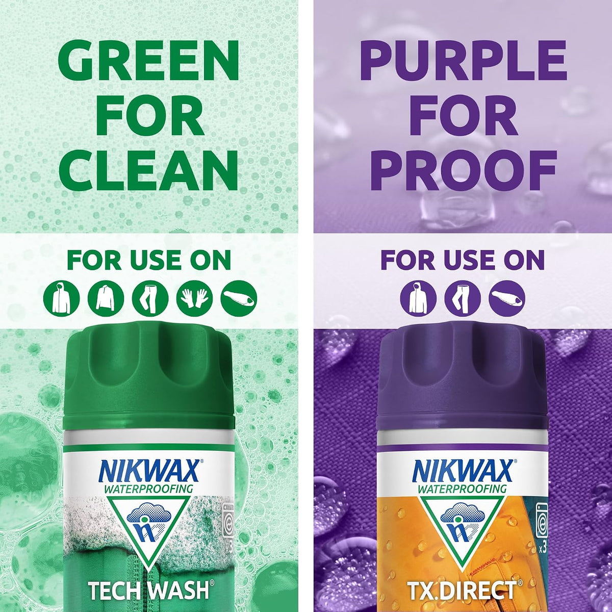 Nikwax Hardshell Cleaning & Waterproofing Duo-Pack