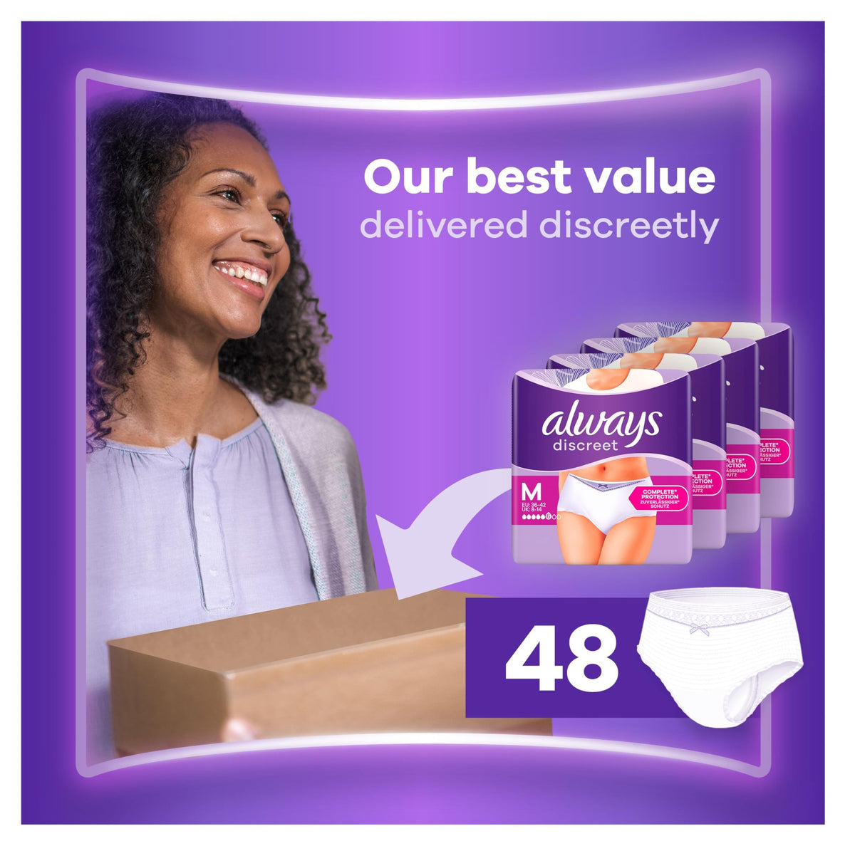 Always Discreet Pants Plus Large 32 Pants (8ct X 4)