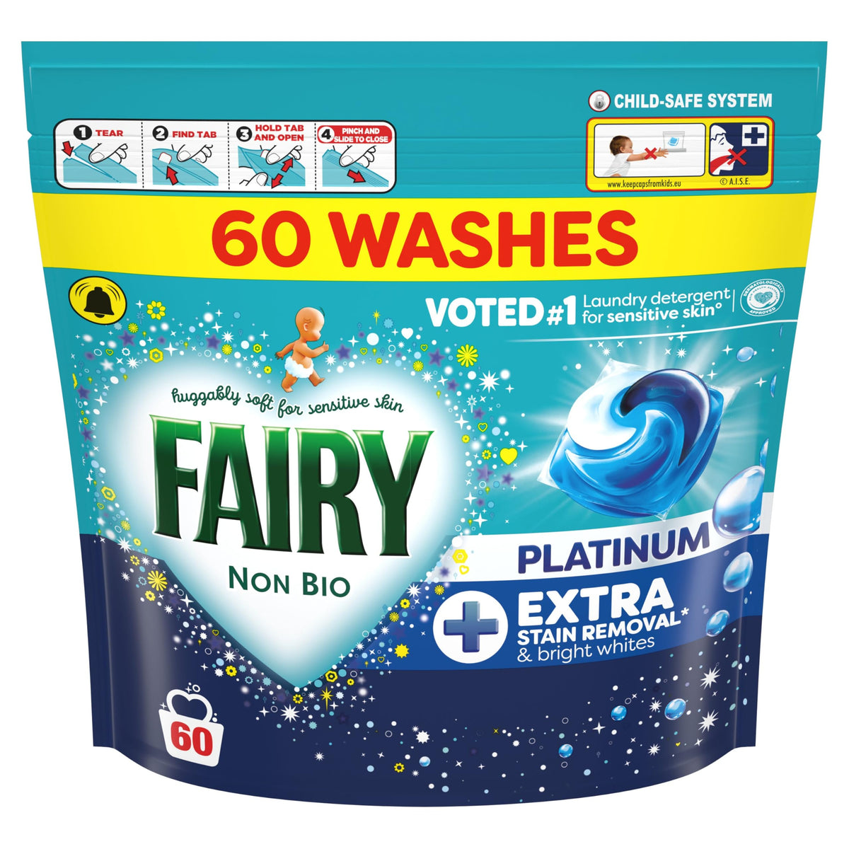Fairy Non Bio Washing Liquid Pods, 85ct