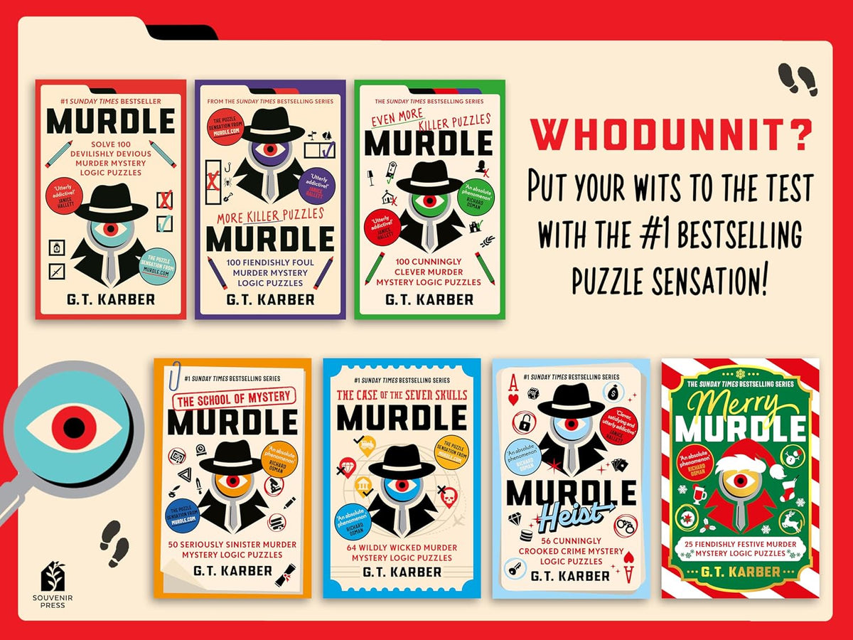 Murdle: #1 SUNDAY TIMES BESTSELLER: Solve 100 Devilishly Devious Murder Mystery Logic Puzzles (Book 1) (Murdle Puzzle Series)