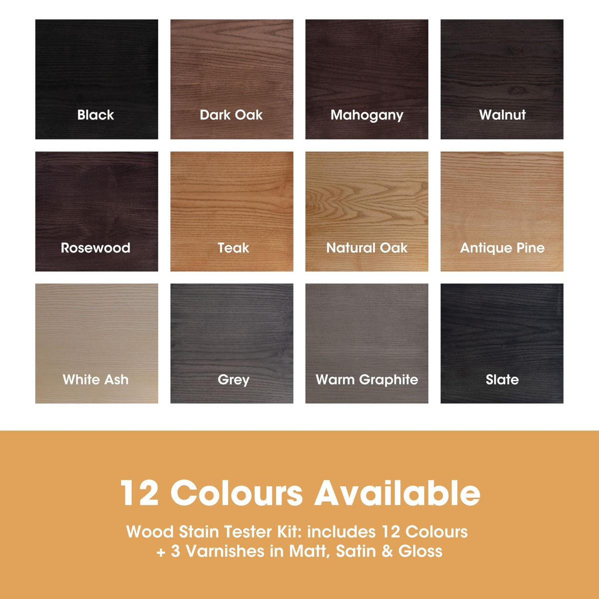 Furniture Clinic Wood Stain (Natural Oak) – Fast Drying, Highly Concentrated, and Easy-to-Apply Light Oak Wood Stain for All Indoor & Outdoor Wood – Water Based & Non-Toxic – 250ml