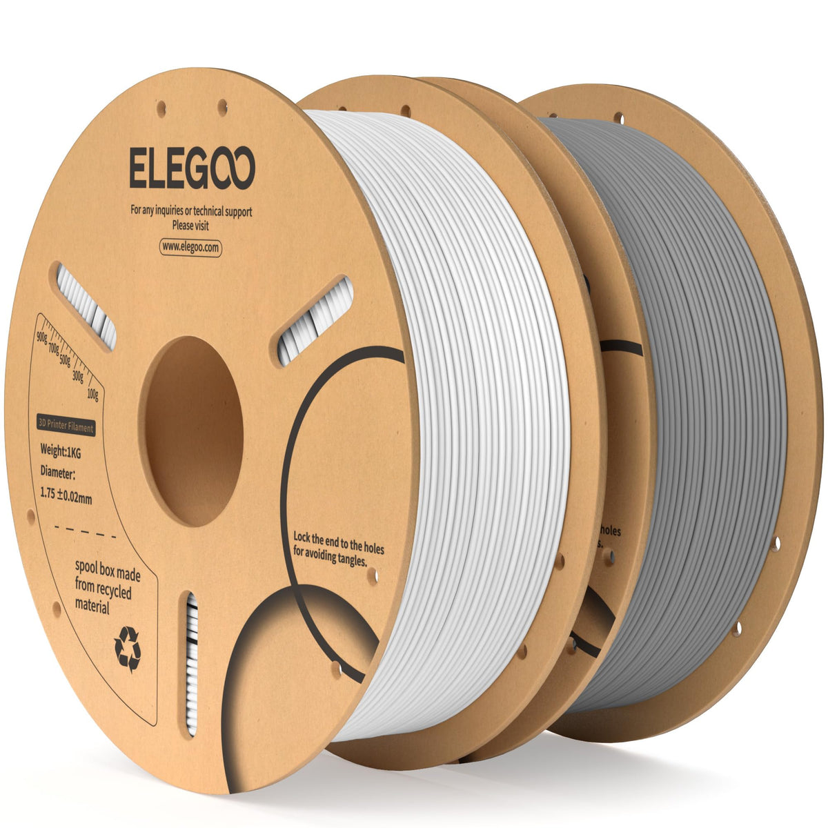 ELEGOO PLA Filament 1.75mm Black 1KG, 3D Filament Dimensional Accuracy +/- 0.02mm, 1kg Cardboard Spool(2.2lbs) 3D Printing Filament Fits for Most FDM 3D Printers