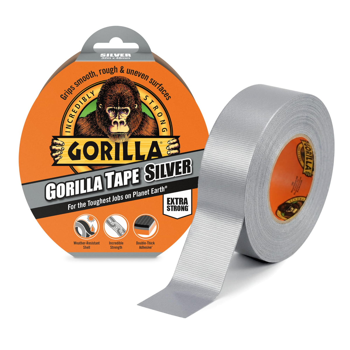 Gorilla GOR3049001 Tape Duct Tape Black 48mm x 11m