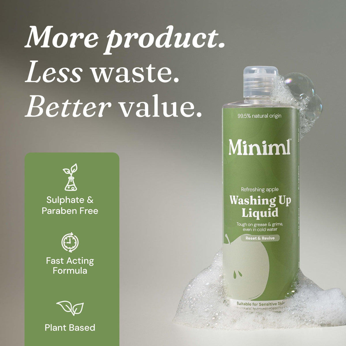Miniml Eco Washing Up Liquid 5L Refill – Wild Rhubarb & Lemon